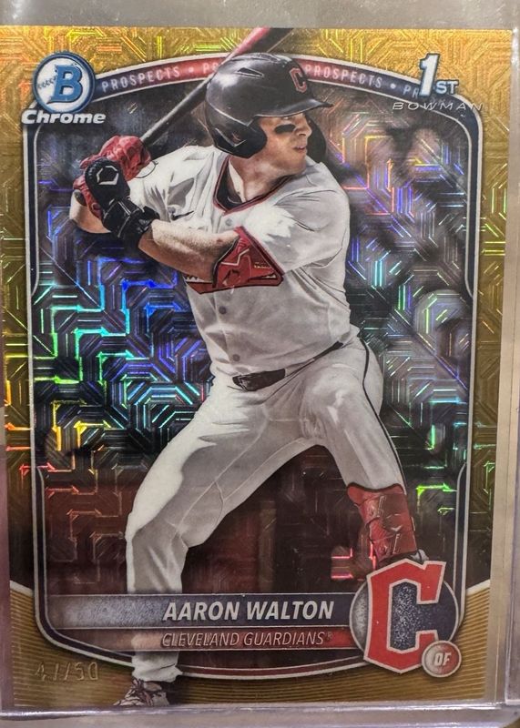 2025 Bowman Draft Mega Box #BDC-134 Chrome - Gold Mega Refractor /50 (1st)