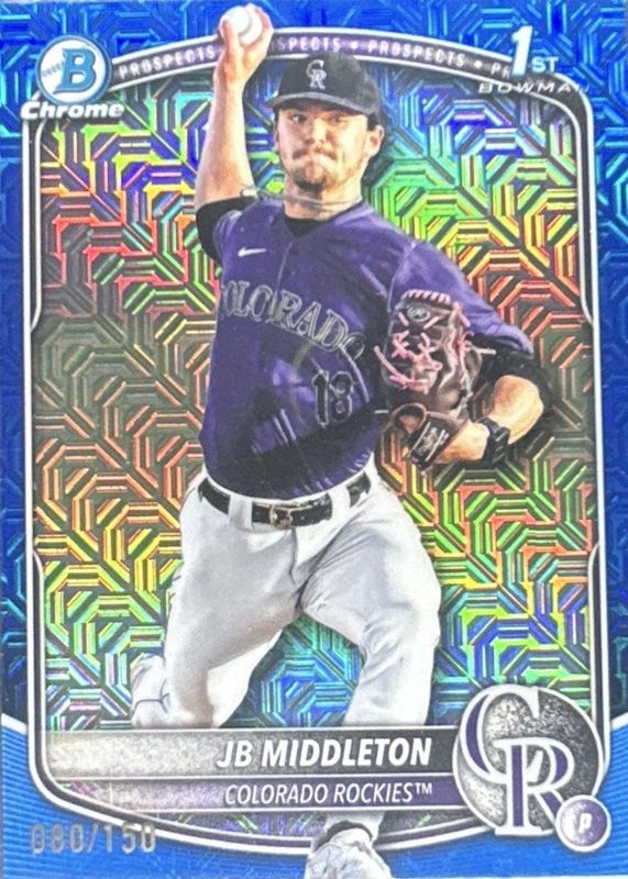 2025 Bowman Draft Mega Box #BDC-78 Chrome - Blue Mega Refractor /150 (1st)