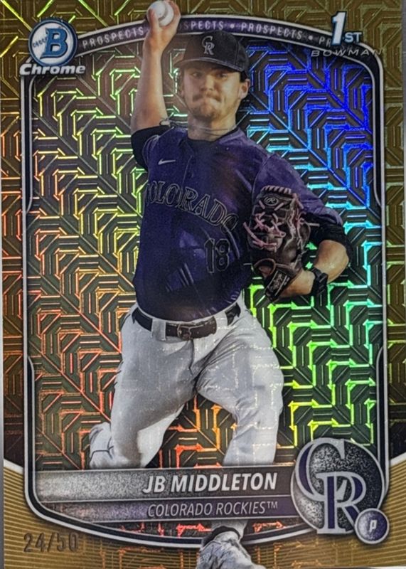2025 Bowman Draft Mega Box #BDC-78 Chrome - Gold Mega Refractor /50 (1st)