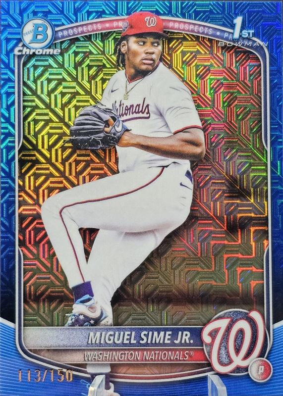 2025 Bowman Draft Mega Box #BDC-181 Chrome - Blue Mega Refractor /150 (1st)