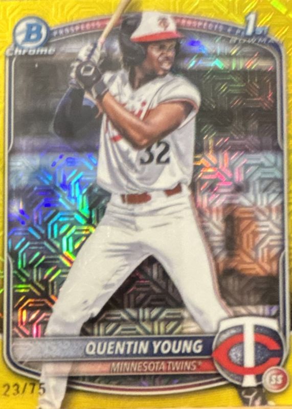 2025 Bowman Draft Mega Box #BDC-92 Chrome - Yellow Mega Refractor /75 (1st)