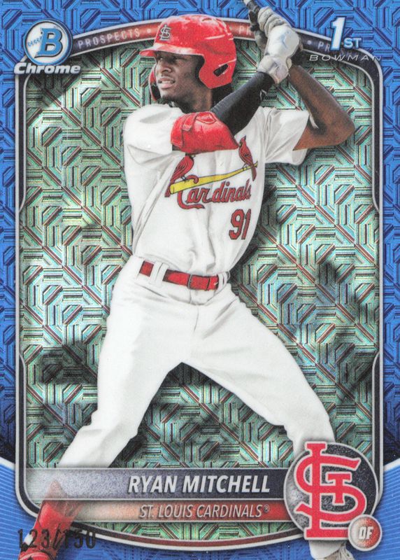 2025 Bowman Draft Mega Box #BDC-77 Chrome - Blue Mega Refractor /150 (1st)