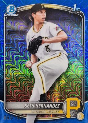2025 Bowman Draft Mega Box #BDC-25 Chrome - Blue Mega Refractor /150 (1st)