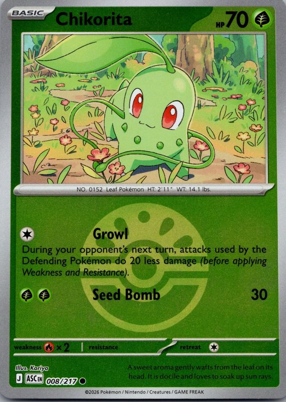 2026 Mega Evolution: Ascended Heroes #8/217 Friend Ball Reverse Holo