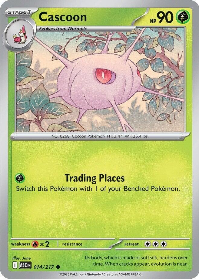 Cascoon 2026 Mega Evolution Ascended Heroes 14/217 Base Price Guide