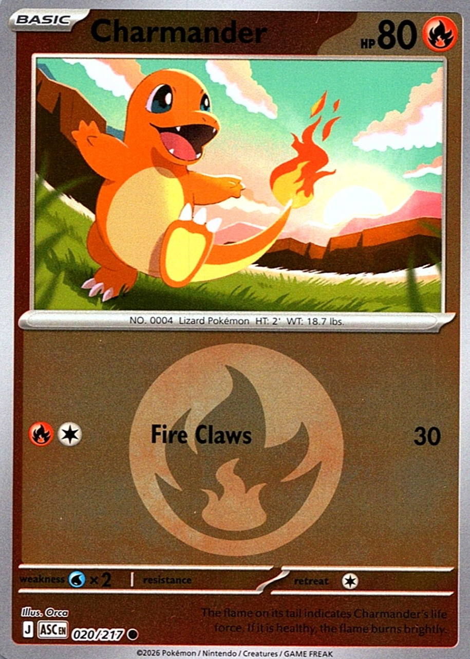 Charmander 2026 Mega Evolution: Ascended Heroes #20/217 Energy Reverse Holo  Price Guide - Sports Card Investor