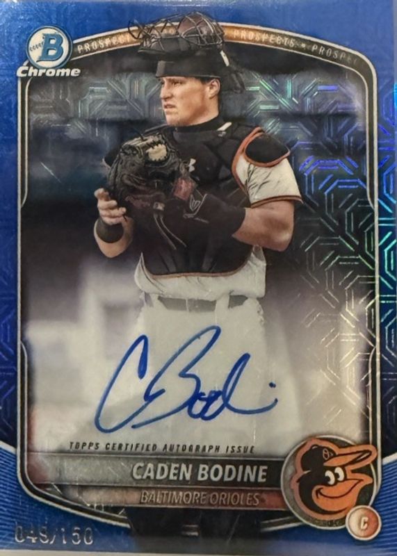 2025 Bowman Draft Mega Box #BMA-CB Prospect Auto - Blue Mega Refractor /150