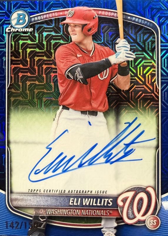 2025 Bowman Draft Mega Box #BMA-EW Prospect Auto - Blue Mega Refractor /150
