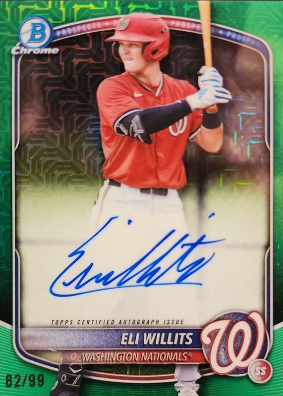 2025 Bowman Draft Mega Box #BMA-EW Prospect Auto - Green Mega Refractor /99
