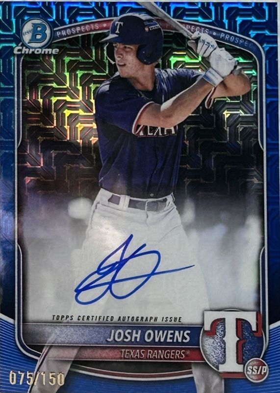 2025 Bowman Draft Mega Box #BMA-JO Prospect Auto - Blue Mega Refractor /150