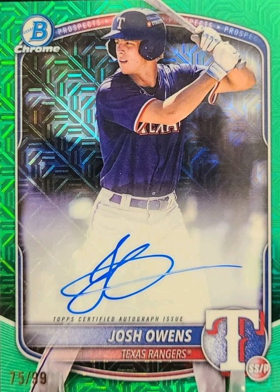 2025 Bowman Draft Mega Box #BMA-JO Prospect Auto - Green Mega Refractor /99