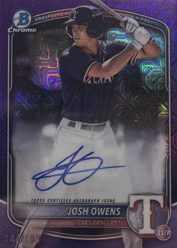 2025 Bowman Draft Mega Box #BMA-JO Prospect Auto - Purple Mega Refractor /199