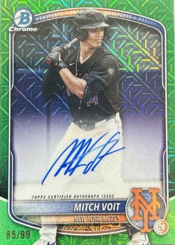 2025 Bowman Draft Mega Box #BMA-MV Prospect Auto - Green Mega Refractor /99