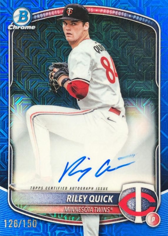 2025 Bowman Draft Mega Box #BMA-RQ Prospect Auto - Blue Mega Refractor /150