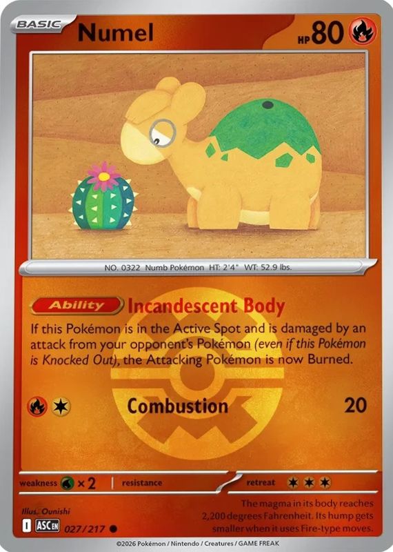 2026 Mega Evolution: Ascended Heroes #27/217 Quick Ball Reverse Holo