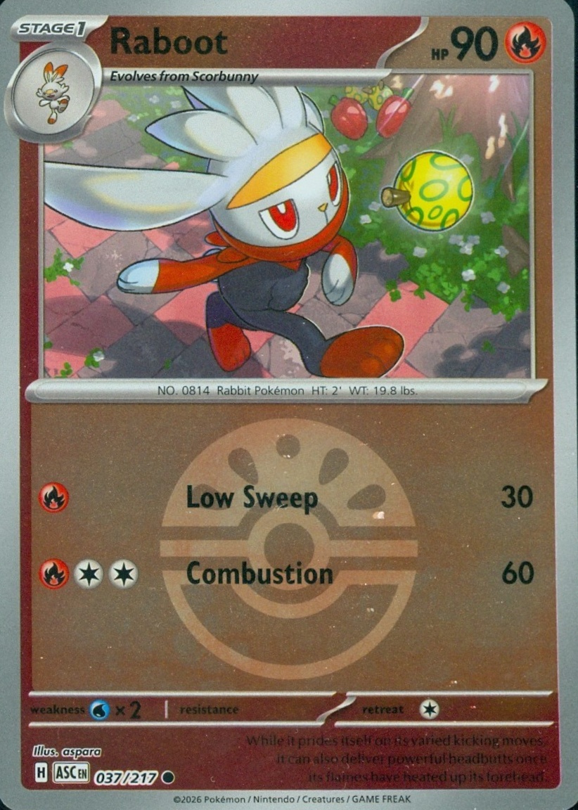 Raboot 2026 Mega Evolution: Ascended Heroes #37/217 Friend Ball Reverse ...