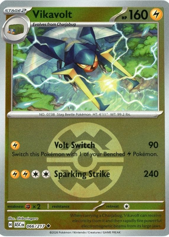 2026 Mega Evolution: Ascended Heroes #66/217 Quick Ball Reverse Holo