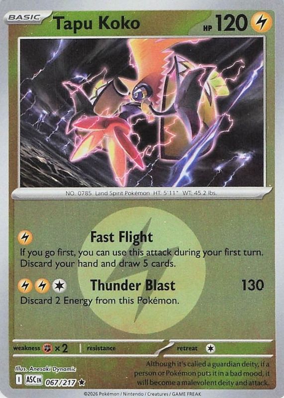 2026 Mega Evolution: Ascended Heroes #67/217 Energy Reverse Holo