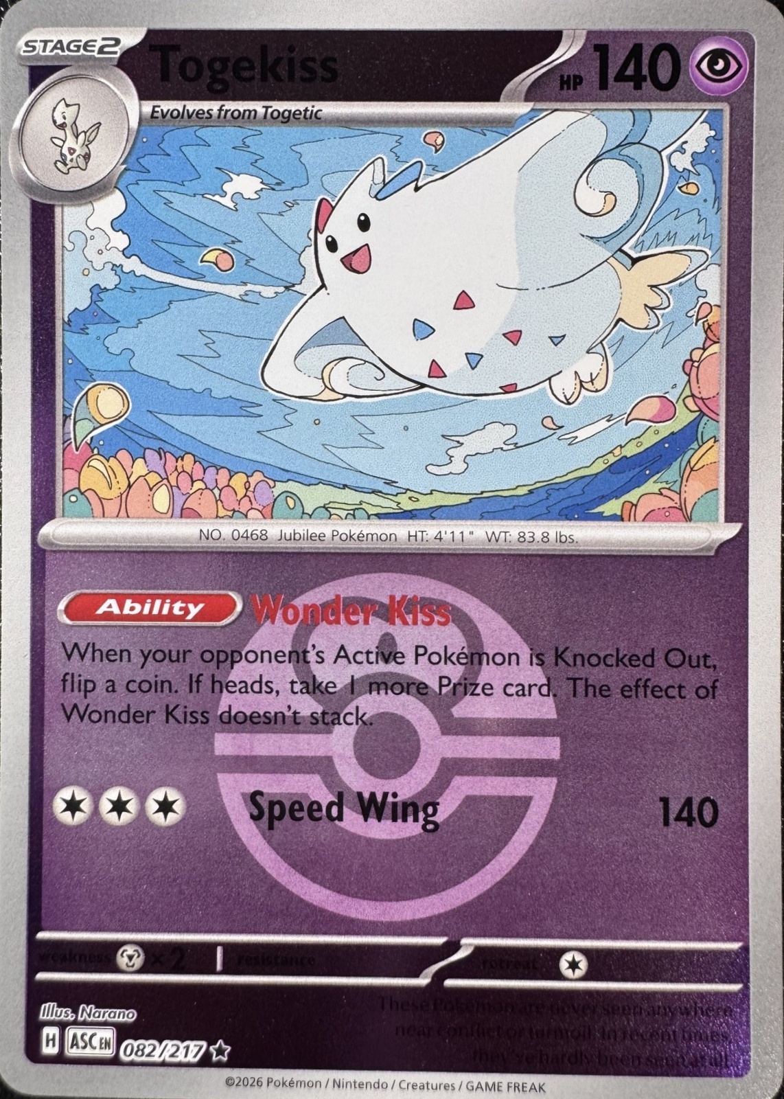togekiss pokemon card value 057/189 - Astral Radiance - Rare Evolution Lot Fairy Colorless Powerful Slap (50) Flip a coin for each Energy attached to this Pokmon Togekiss #11 Prices | Pokemon