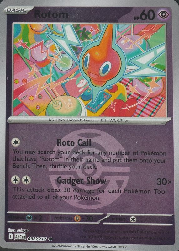 2026 Mega Evolution: Ascended Heroes #92/217 Dusk Ball Reverse Holo