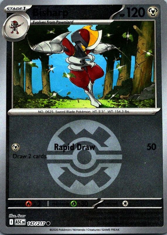 2026 Mega Evolution: Ascended Heroes #147/217 Quick Ball Reverse Holo