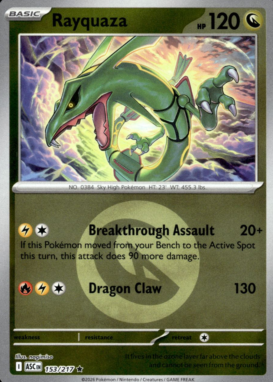 prism cards pokemon tcg Mega Rayquaza EX -Single Card main image 1