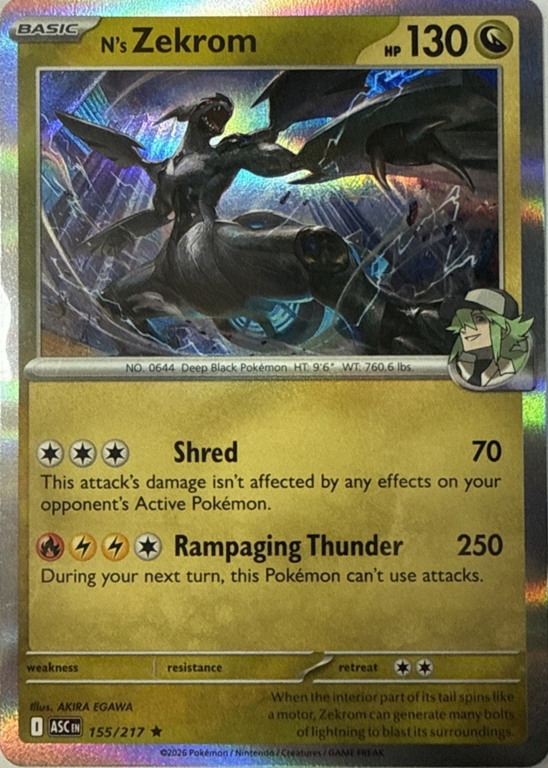 N's Zekrom 2026 Mega Evolution: Ascended Heroes #155/217 Holo Price Guide -  Sports Card Investor