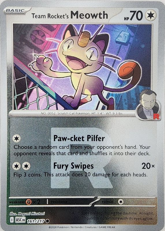 2026 Mega Evolution: Ascended Heroes #161/217 Team Rocket Reverse Holo