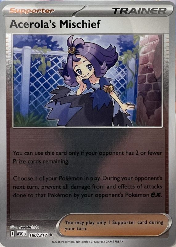 2026 Mega Evolution: Ascended Heroes #180/217 Reverse Holo