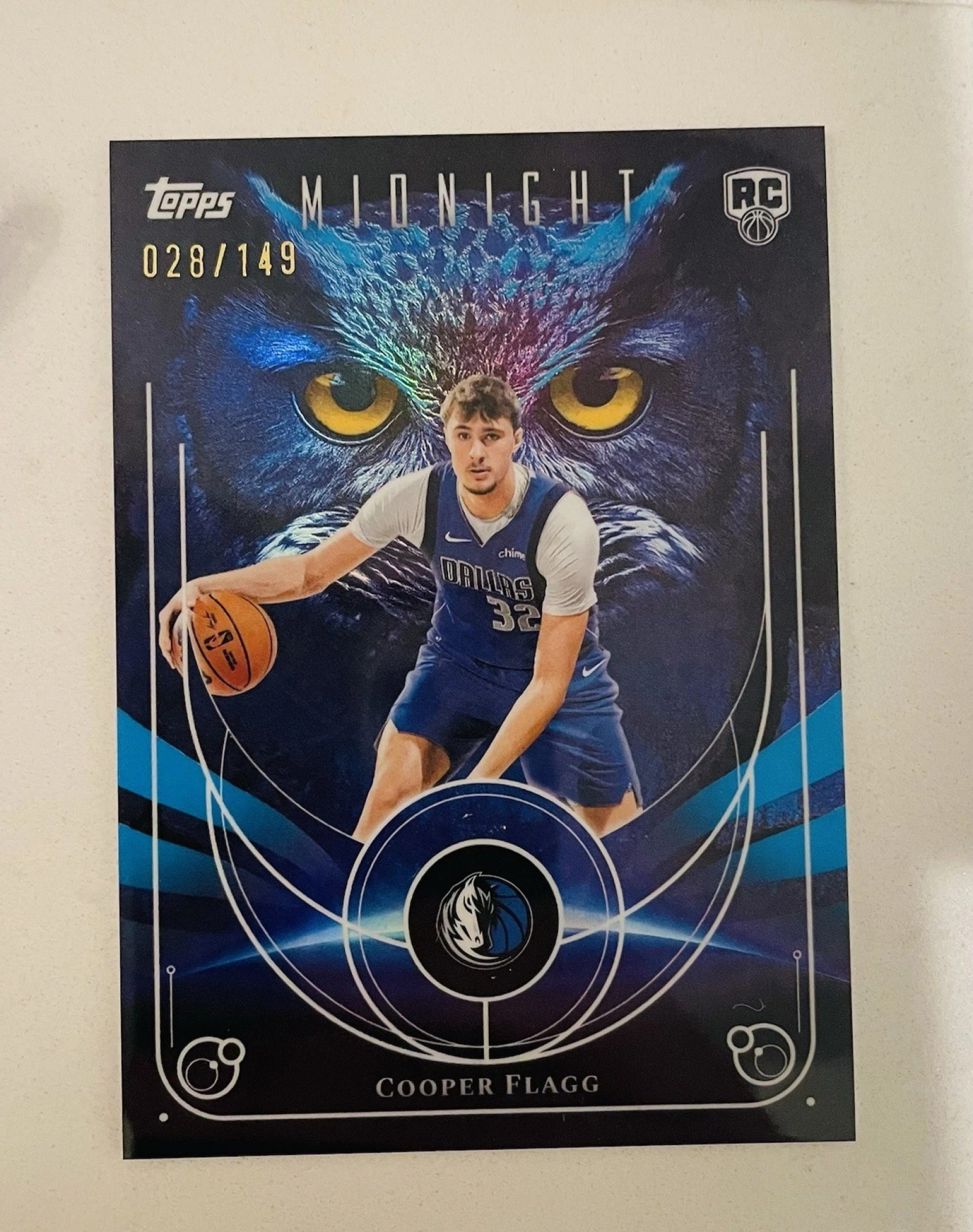 Cooper Flagg 2025 Topps Midnight #NO-16 Night Owls - Morning /149 