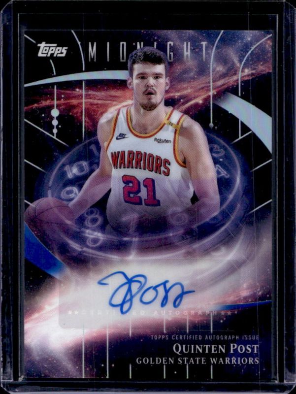 Quinten Post 2025 Topps Midnight #SM-QP Stroke of Midnight 