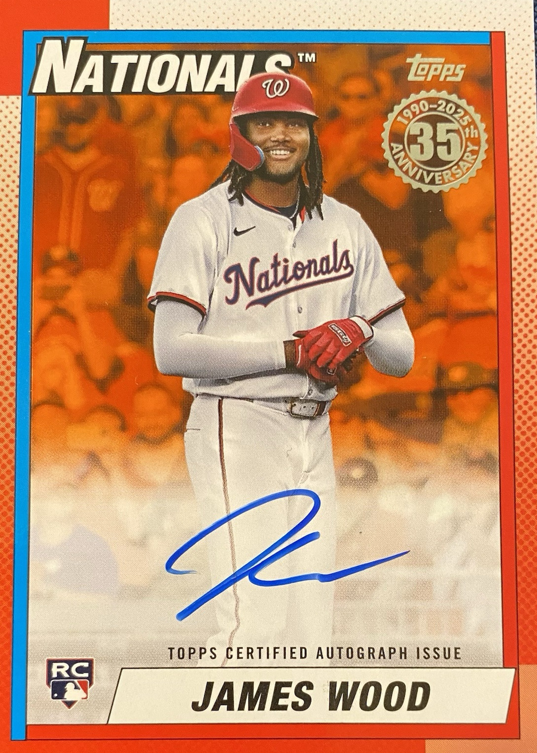 James Wood 2025 Topps #90A-JWO 1990 Topps Baseball Autographs
