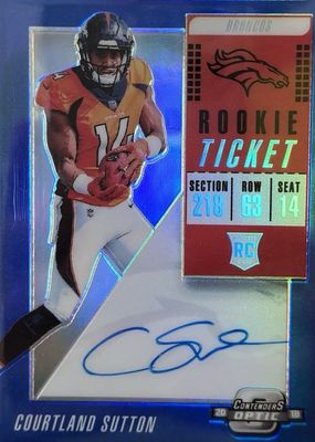 2018 Contenders Optic #115 Rookie Ticket Auto - Blue (/25)