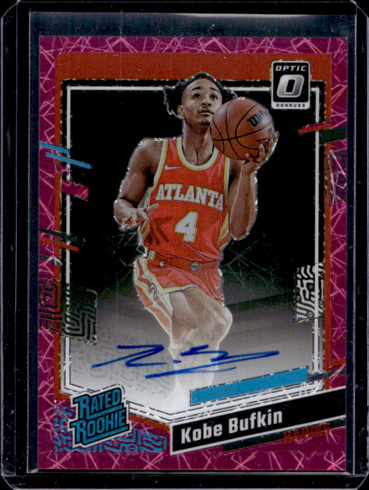 Kobe Bufkin 2023 Optic #265 Rated Rookie Signatures - Pink Velocity /79 ...