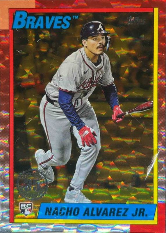 Nacho Alvarez Jr. 2025 Topps #T90-79 1990 Topps Baseball - Gold Crackle Foilboard /50 Rookie RAW