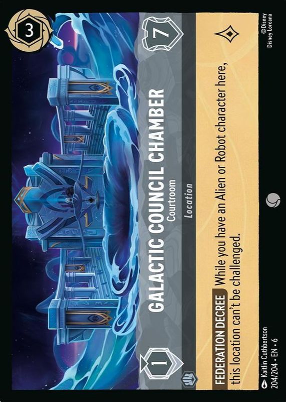 Galactic Council Chamber 2024 Azurite Sea #204/204 Base RAW TCG (LIGHTLY PLAYED)