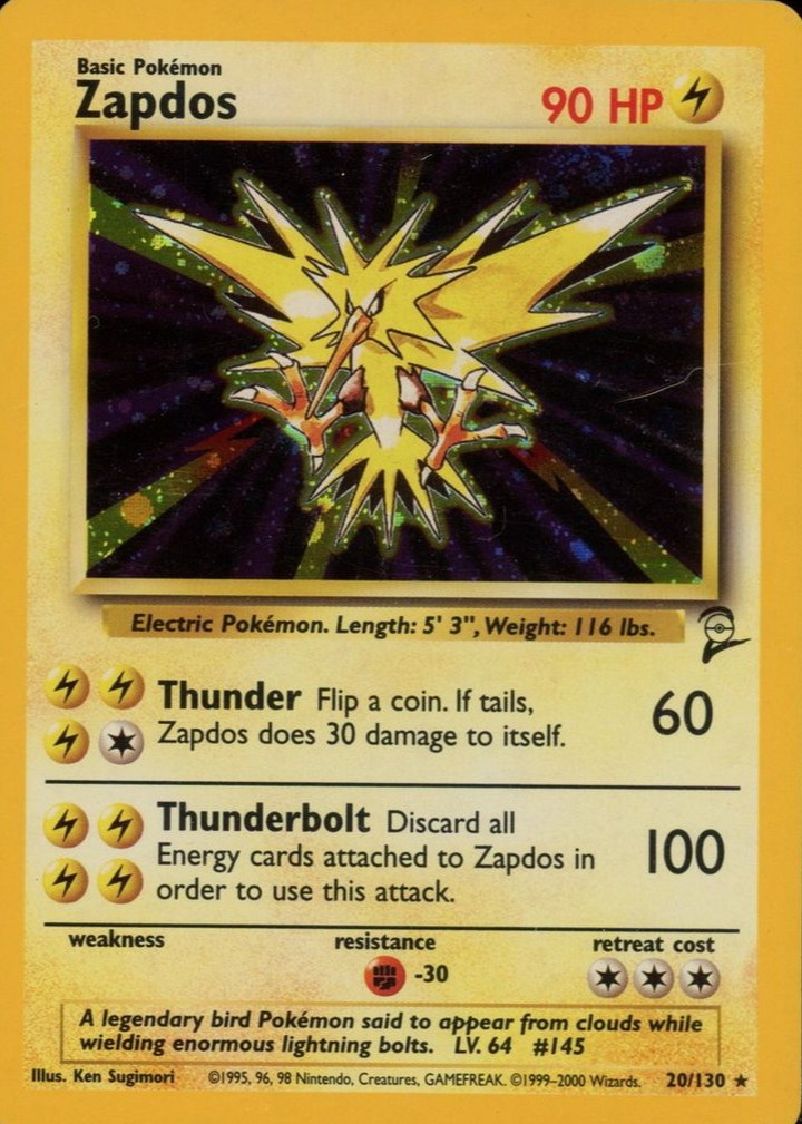 zapdos pokemon go card value ex – Japan Pop Mart 120 HP. Pokemon - Zapdos ex 145/165