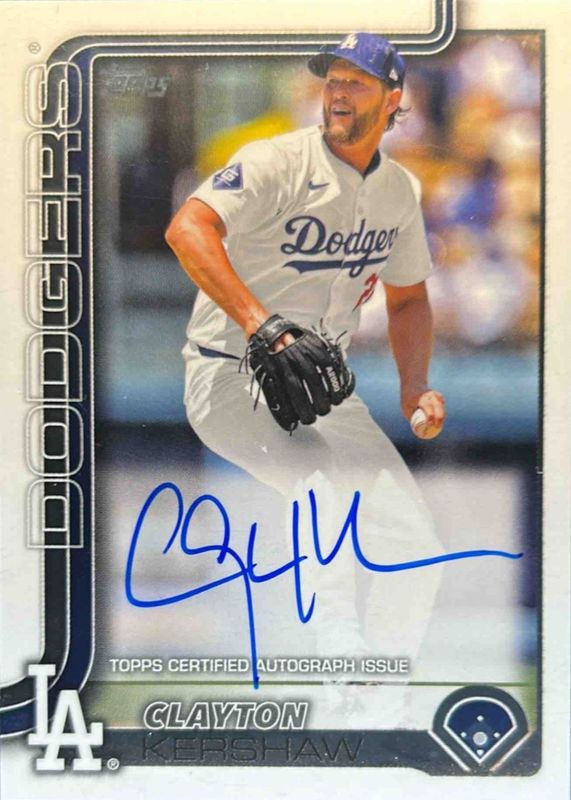 Clayton Kershaw 2025 Topps #146 Flagship Real One Autographs RAW