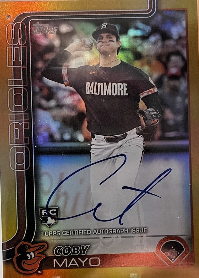 mayoページ Coby Mayo 2025 Topps #20 Flagship Real One Autographs - Gold