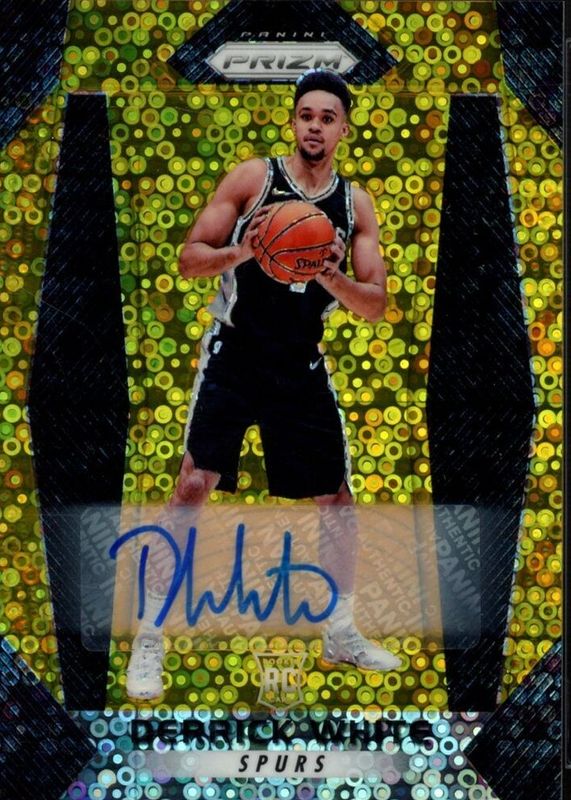 Derrick White 2017 Prizm #298 Autographs - Fast Break Gold /10 Rookie PSA 10