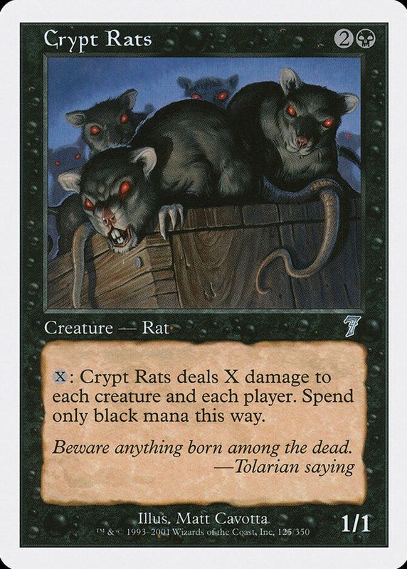 Crypt Rats 2001 Seventh Edition #125 Foil RAW TCG (LIGHTLY PLAYED)