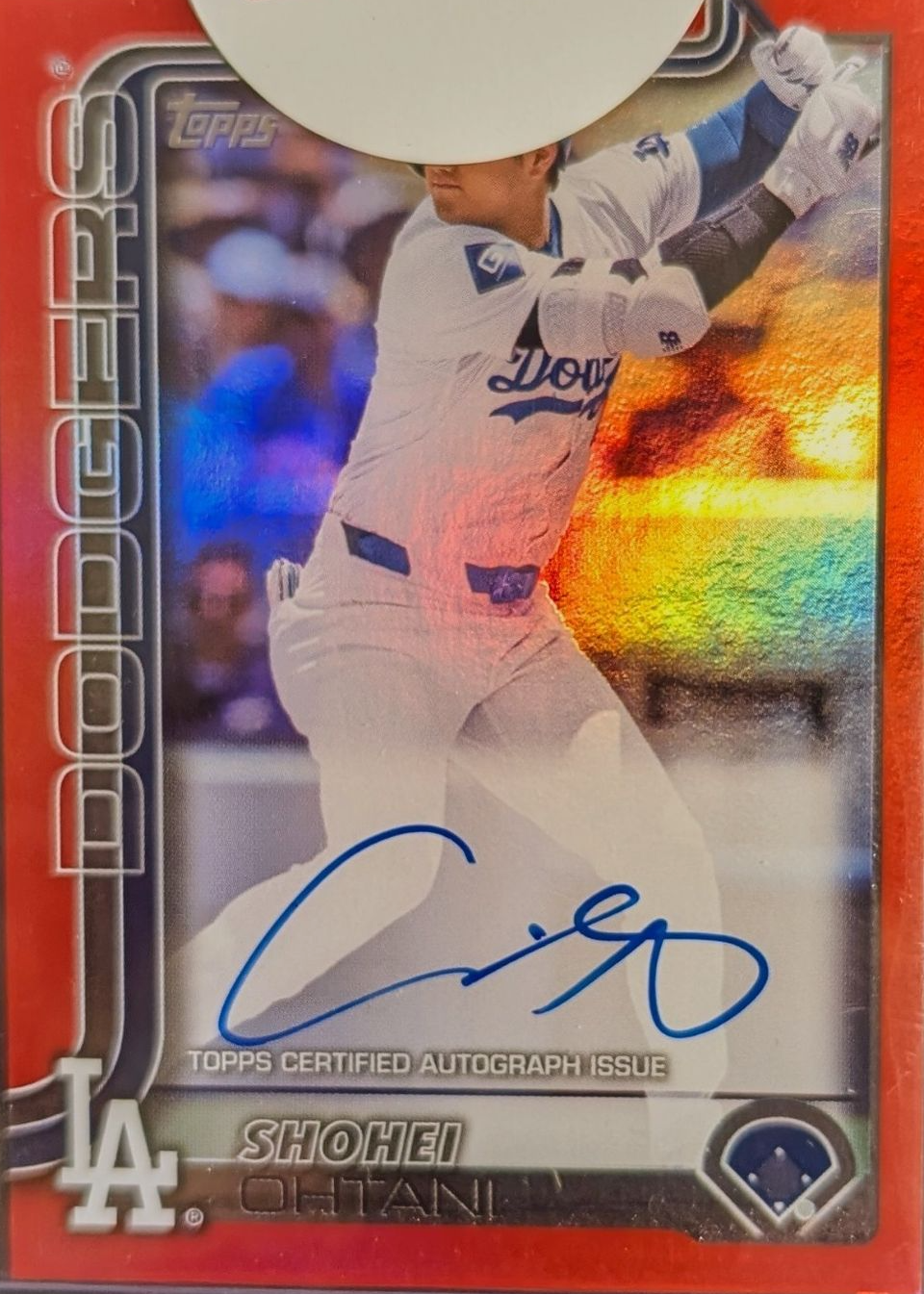Shohei Ohtani 2025 Topps #1 Flagship Real One Autographs - Red