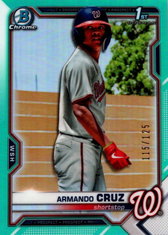 2021 Bowman Chrome #BCP-247 Prospects - Aqua Refractor /125 (1st)