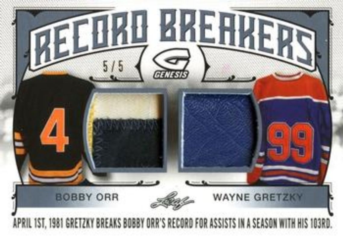 2016 Leaf Genesis #RB-04 Record Breakers Relics Platinum /10