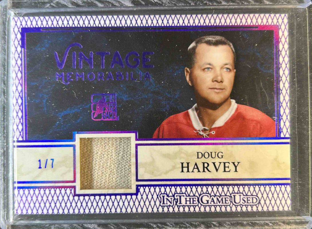 2017 Leaf In The Game Used #VM1-12 Vintage Memorabilia Purple Spectrum Foil /4