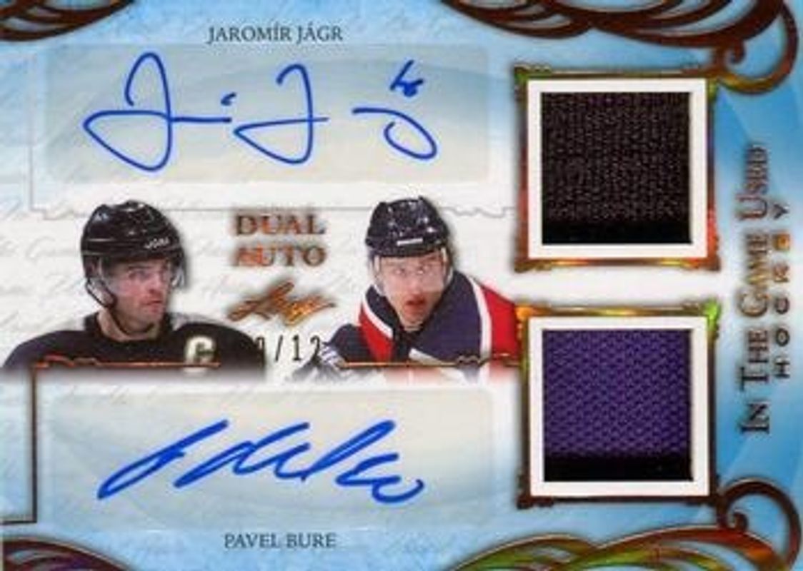 2019 Leaf In The Game Used #DA-11 Dual Autographs Bronze Spectrum Foil /20