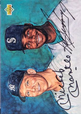 1994 Upper Deck Mickey Mantle Ken Griffey Jr. Dual Autographs /1000