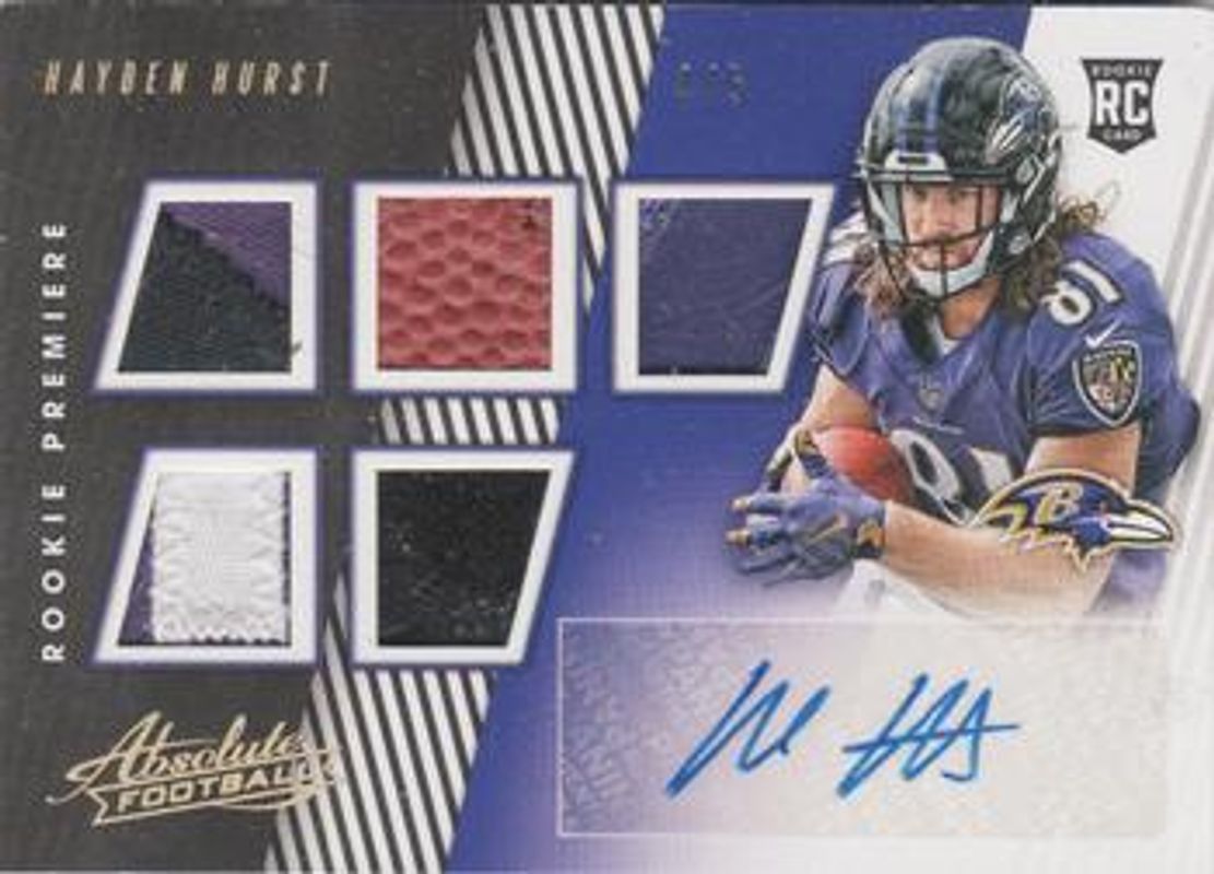 2018 Absolute #189 Rookie Premiere Material Autos Five /5