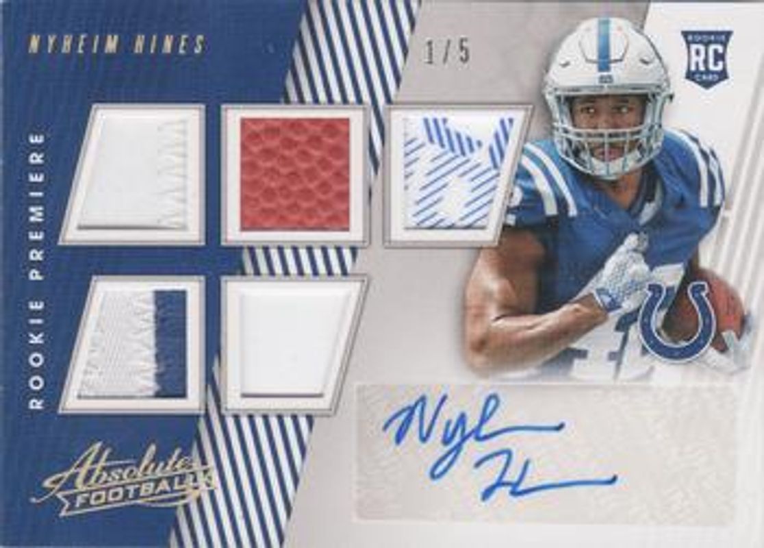 2018 Absolute #177 Rookie Premiere Material Autos Five /5