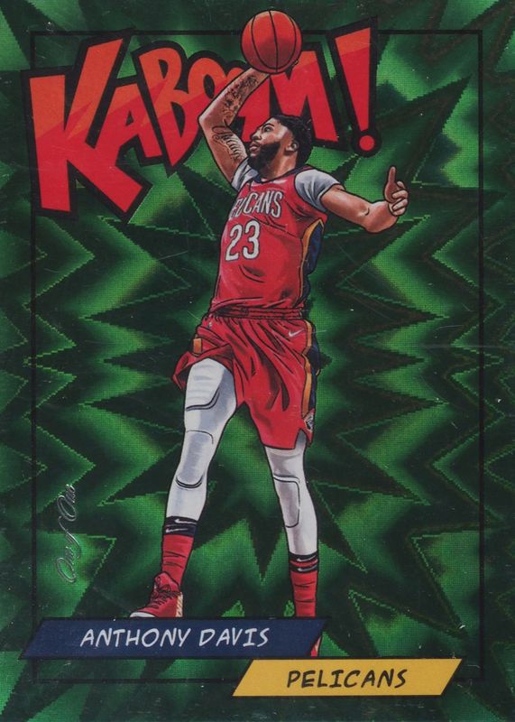 Anthony Davis 2018 Panini Rewards #K-AD Kaboom! - Green /1 PSA 10